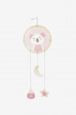 Dream catcher Wooden message holder with koala pattern