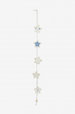 Decorative wooden garland with star motifs for children Kadolis