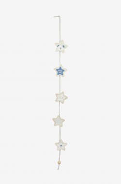 Guirlande décorative en bois à motifs étoiles pour enfant - Kadolis