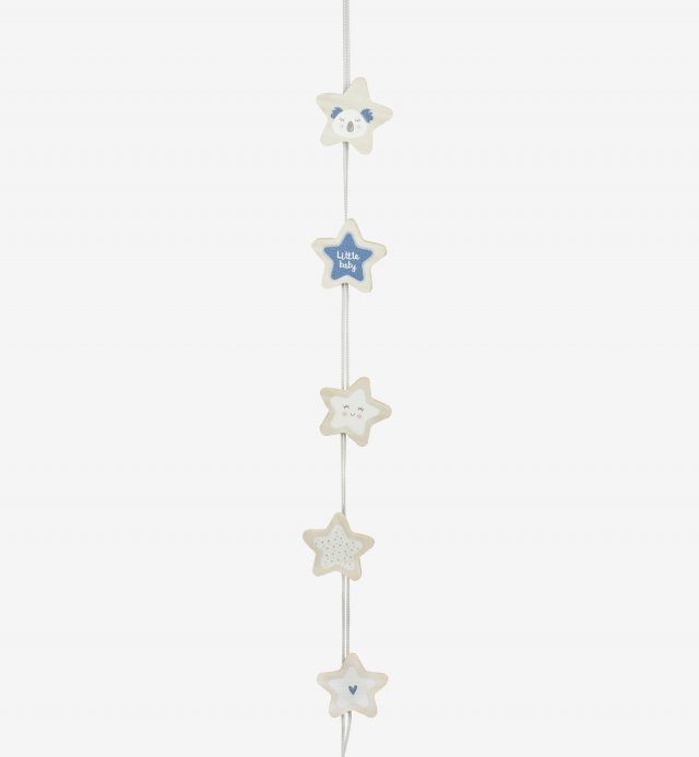 Decorative wooden garland with star motifs for children Kadolis