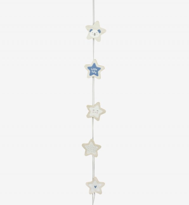 Guirlande décorative en bois à motifs étoiles pour enfant