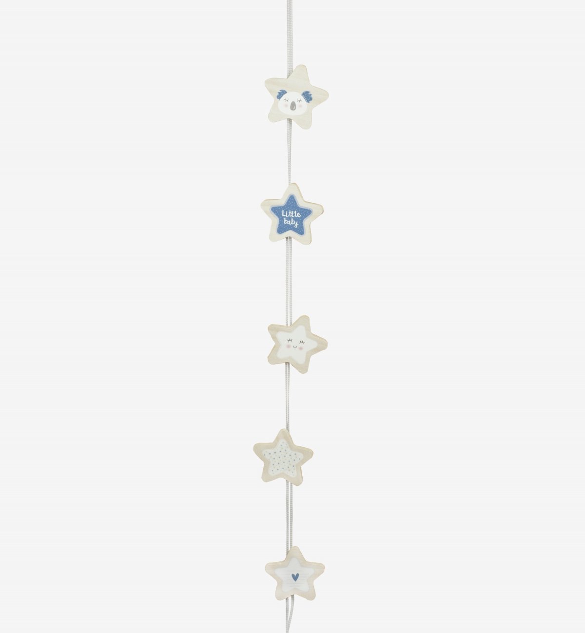 Decorative wooden garland with star motifs for children Kadolis