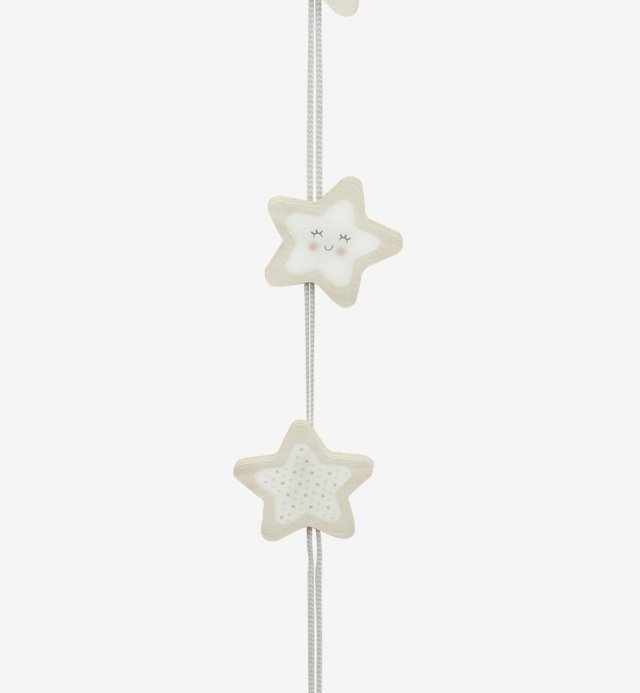 Guirnalda decorativa de madera con motivos de estrellas para niños Kadolis