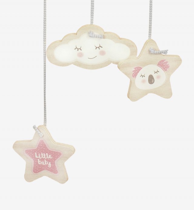 Porte message en bois à motif lune pour chambre enfant