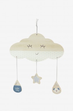 Porte message en bois à motif nuage pour chambre enfant