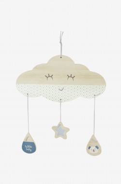 Wooden message holder with cloud pattern for children Kadolis