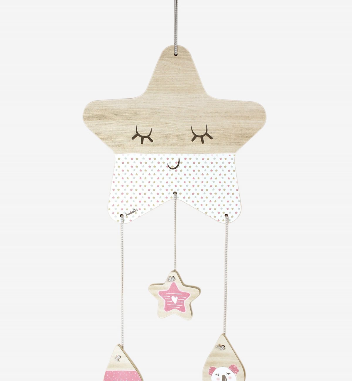 Porta mensajes de madera con diseño de estrellas para niños Kadolis