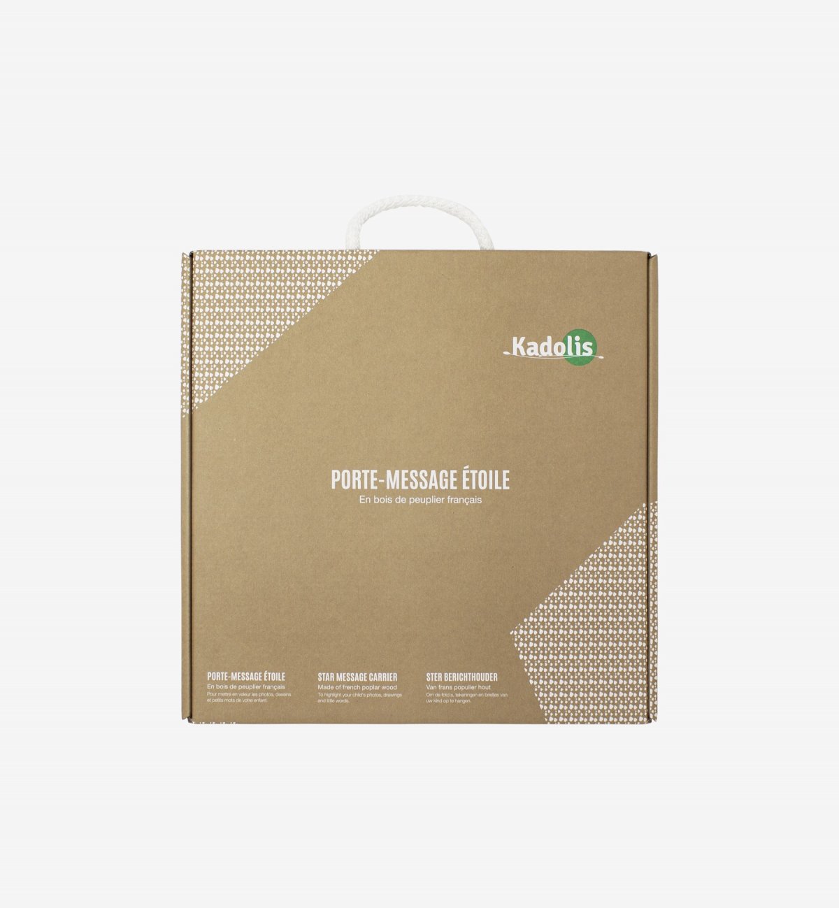 Porte message en bois à motif étoile pour enfant