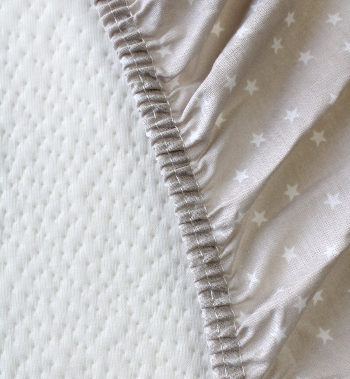 Drap housse motifs étoiles - Coton Bio- pour berceau bébé