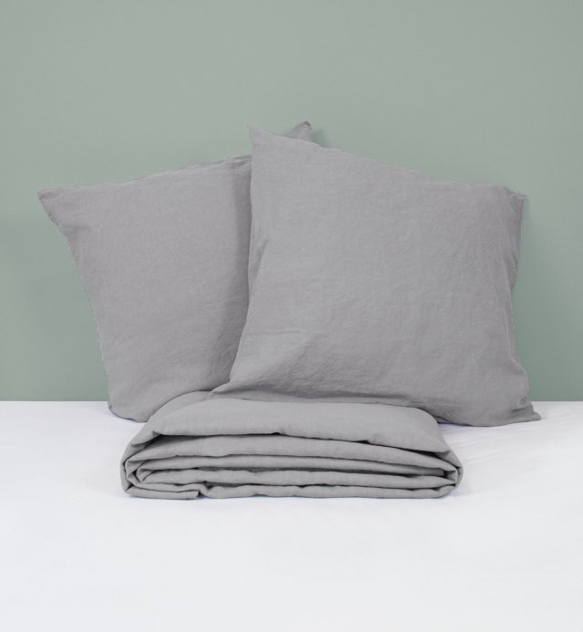 Bettbezug für Erwachsene aus biologischer Baumwolle und Leinen + Kadolis Kissenbezüge