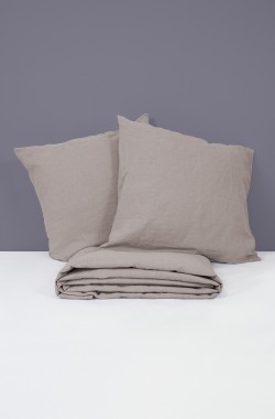 Bettbezug für Erwachsene aus biologischer Baumwolle und Leinen + Kadolis Kissenbezüge