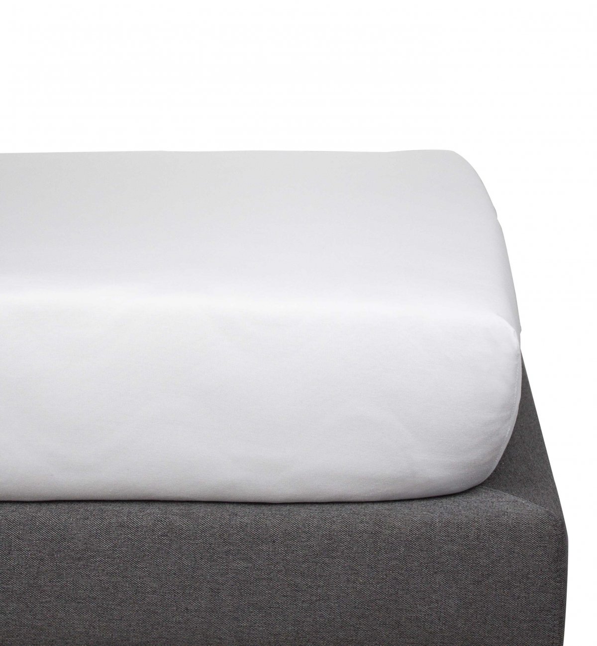 Drap housse 140x200 cm Blanc Jersey Coton Bio