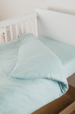 Organic cotton for baby duvet cover plain color - Kadolis