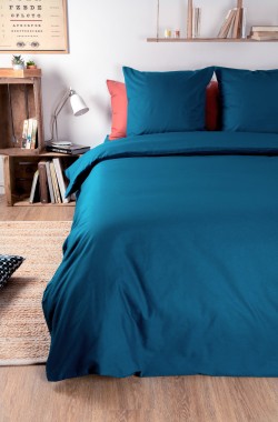 Bettbezug Unifarben Bio-Baumwolle Doppelbett