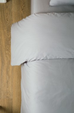Bettbezug Erwachsene einfarbig aus Bio-Baumwolle