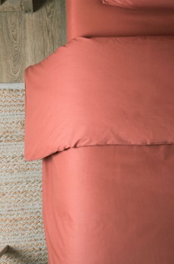 Housse de couette en Coton Bio uni pour lit adulte