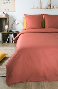 Taie d'oreiller 100% Coton Bio couleurs aux choix 60x60 - 50x70 - 40x60