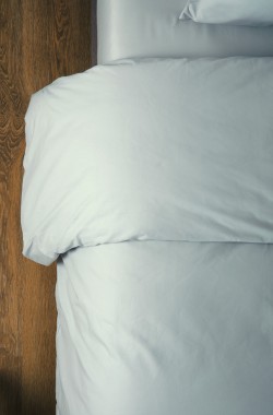 Housse de couette en coton bio uni pour lit adulte - Kadolis