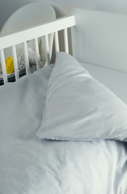 Organic cotton baby duvet cover plain color
