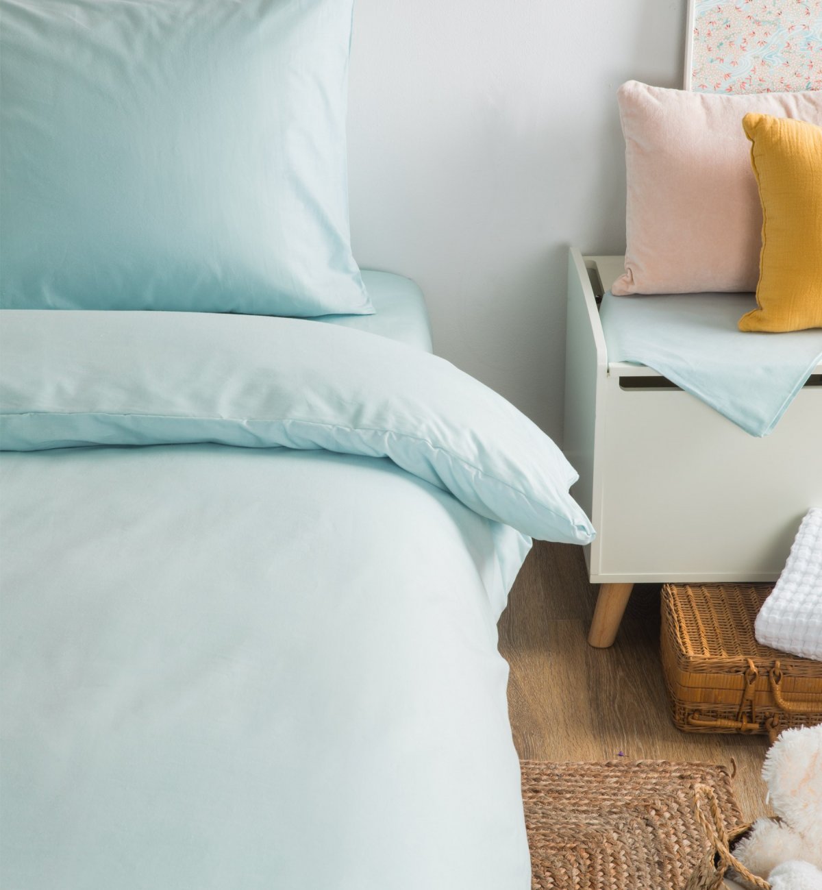 Taie d'oreiller Adulte Coton Bio couleurs aux choix