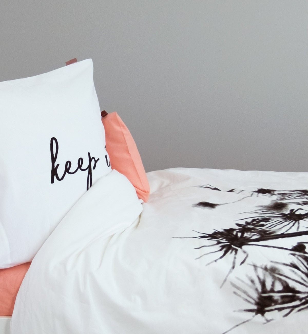 Duvet cover for children in Organic Cotton Zen inscription + Kadolis pillowcase