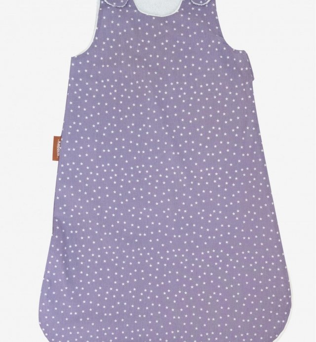 Summer sleeping bag in Organic Cotton with stars pattern and pocket Kadolis