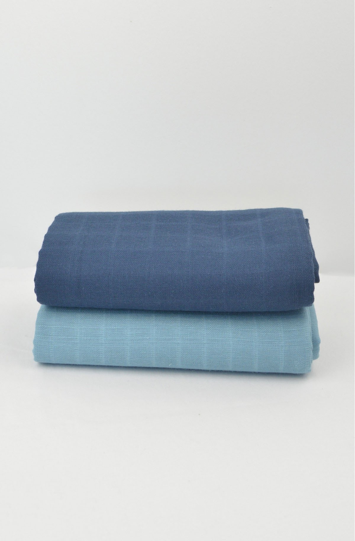 Set of 2 Organic Cotton diapers plain colors 120x120 cm Kadolis