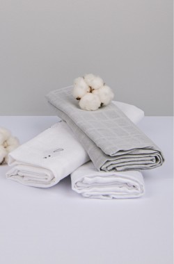 100% organic cotton diapers bird designs (set of 3)