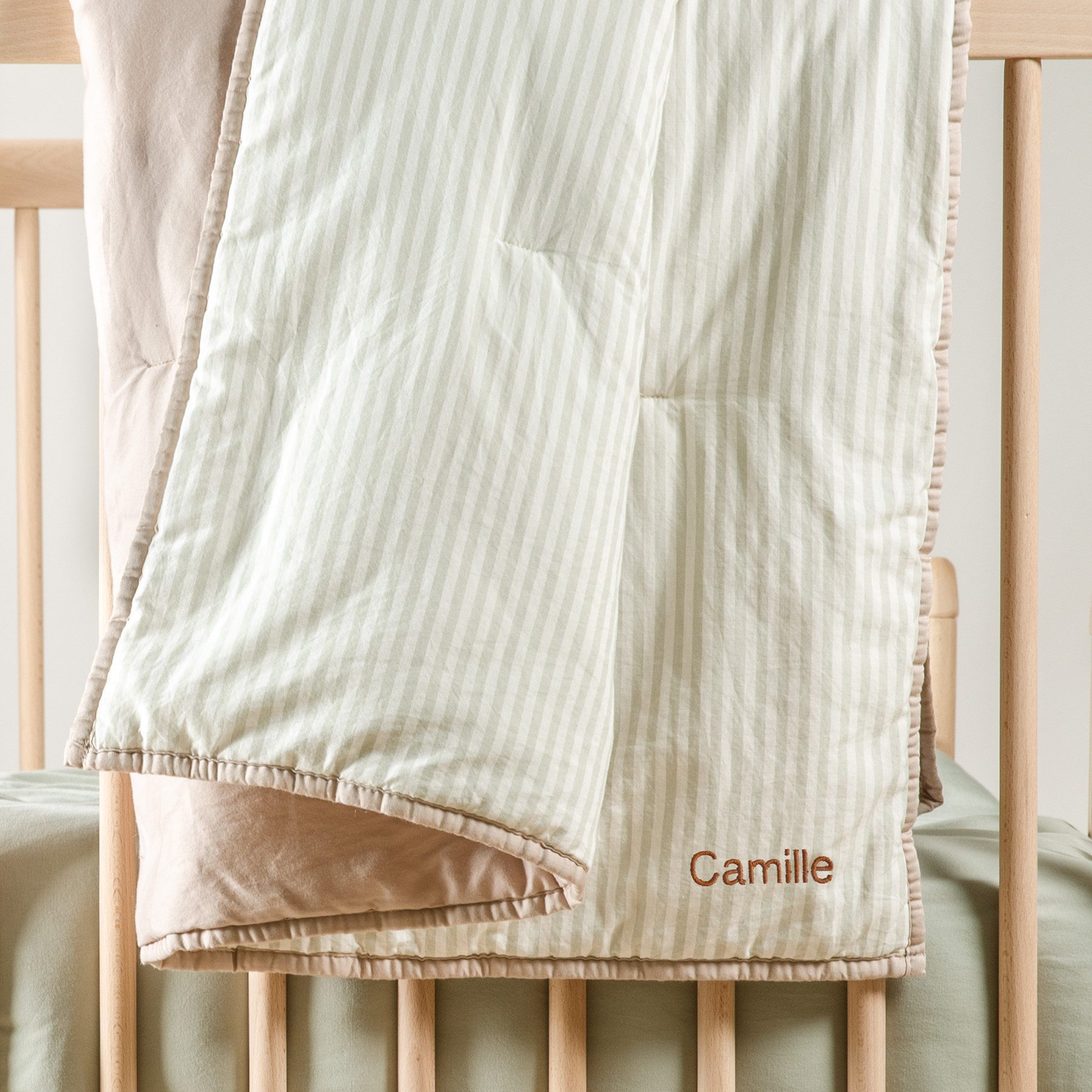 Faro soft quilted blanket for babies and adults 100x140cm 130x180cm - Broderie - 3