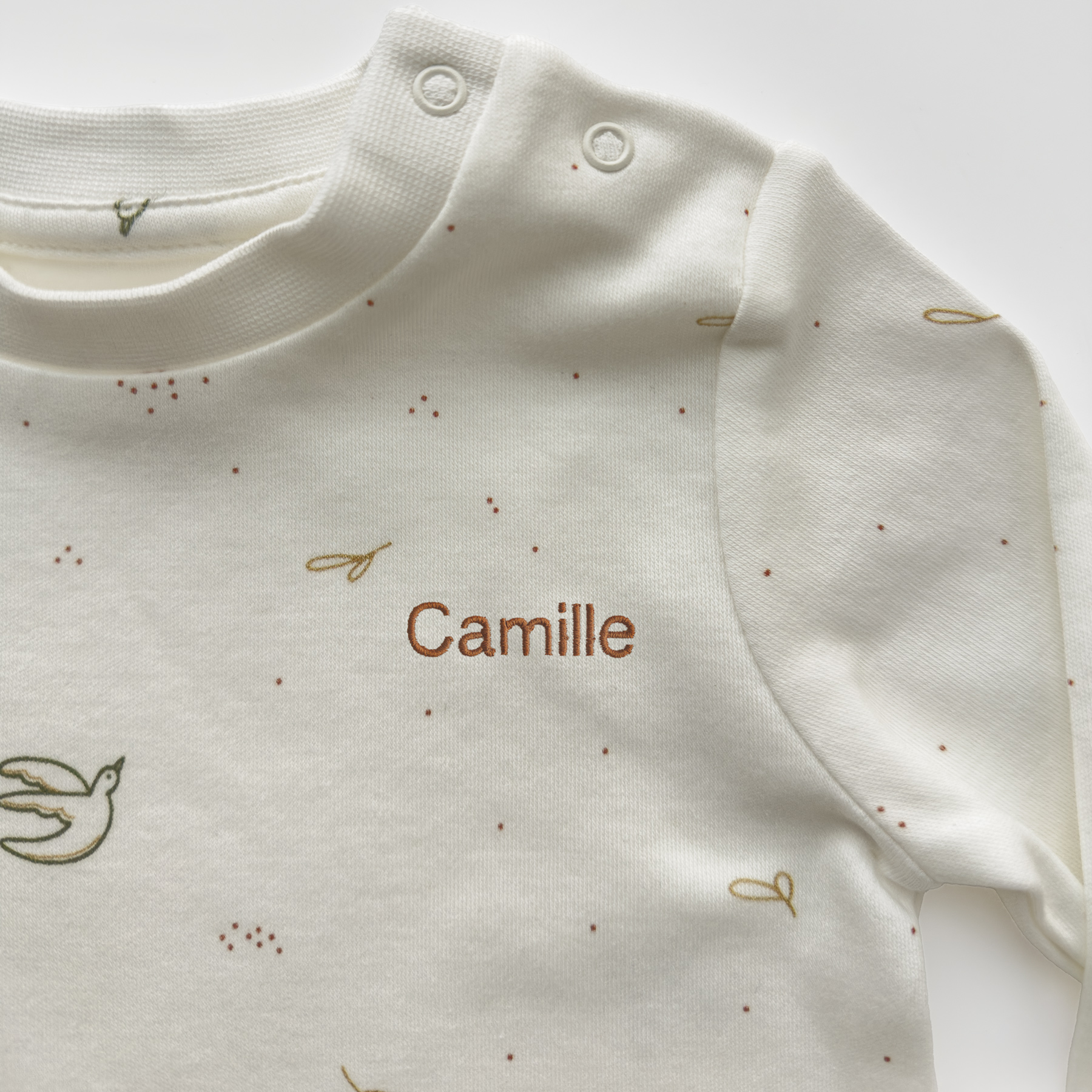 Pyjama enfant 2 pièces sans pieds 100% coton bio certifié GOTS de 18mois à 5ans - Broderie - 11