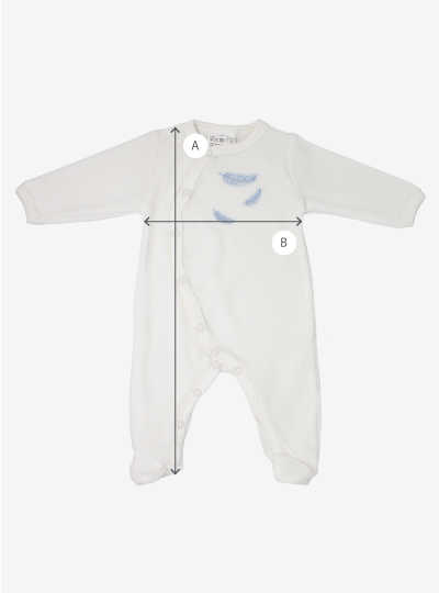 Maattabel voor babypyjama's